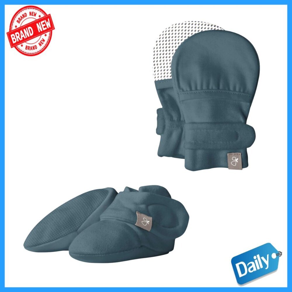 Stay-On Mitts and Boots Bundle, 0-3 Months, Bamboo Cotton Blend